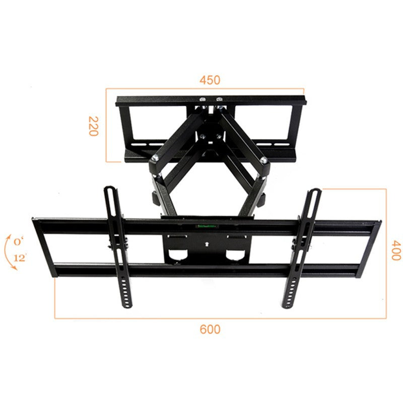 Black TV Stand and Wall Mount Bracket