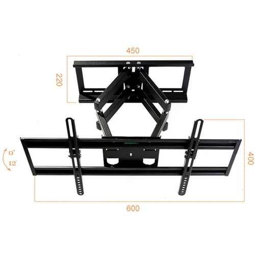 Black TV Stand and Wall Mount Bracket