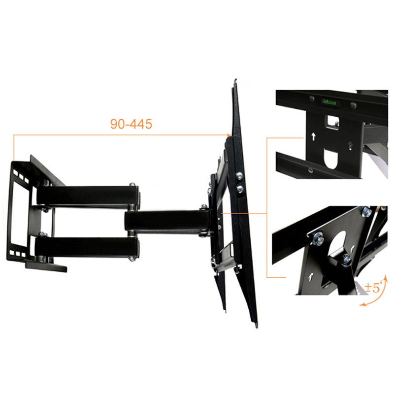 Black TV Stand and Wall Mount Bracket