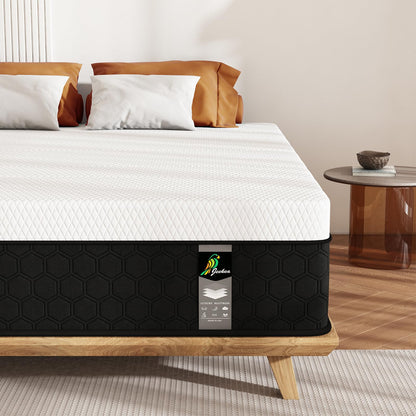 JEEKEA Twin Mattress - 10 Inch Gel Memory Gel Foam Mattress Twin Size - Medium Firm Hybrid Mattress for Motion Isolation & Strong Edge Support